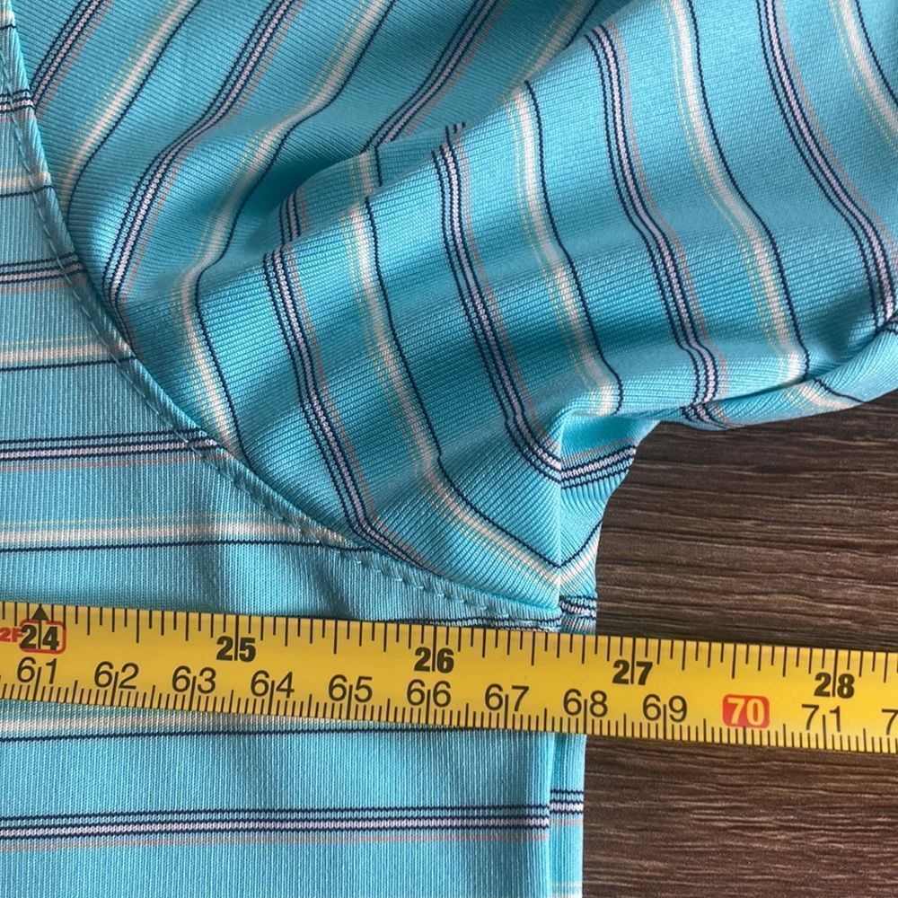 Bundle of 2 Greg Norman Golf Polos XXL Teal & White - Picture 7 of 14
